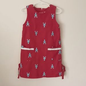 4 T - 5T Lilly Pulitzer Embroidered Lobster Dress